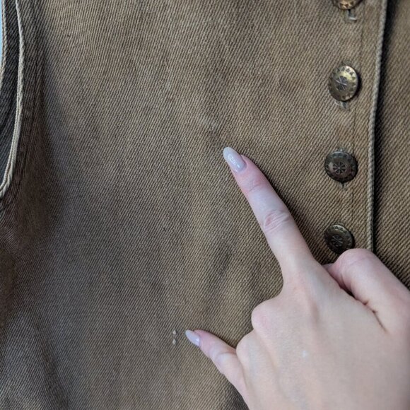 Double D Ranch Denim Vest | Western Vintage | Button Front - Picture 6 of 11